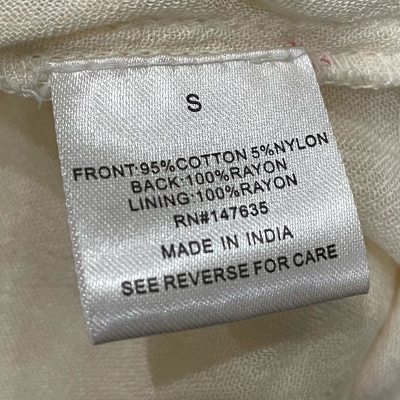 Romeo & Juliet Couture braided strap cream tank top / S / New With Tags - Picture 15 of 16